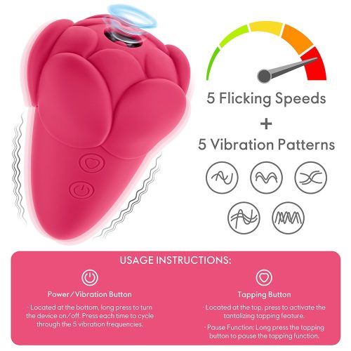 Flicker wiederaufladbarer Vibrator Rose Red