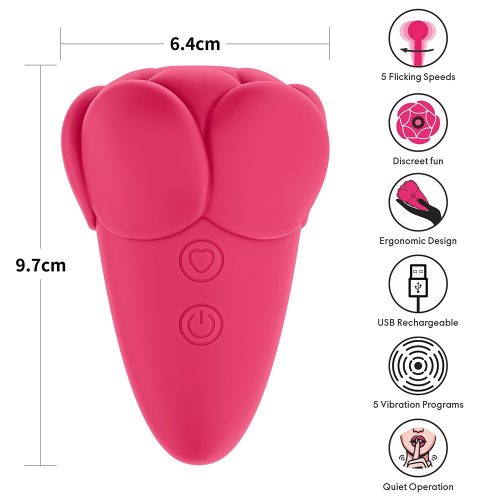 Flicker wiederaufladbarer Vibrator Rose Red