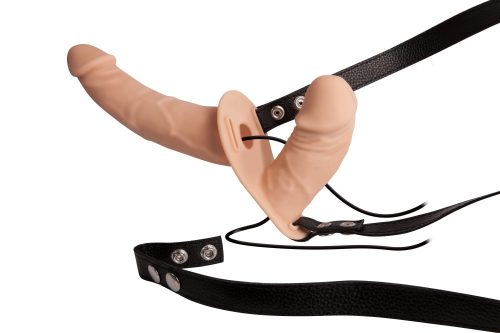 DOUBLE THRUSTER-VIBE MIT HARNESS-FLESH