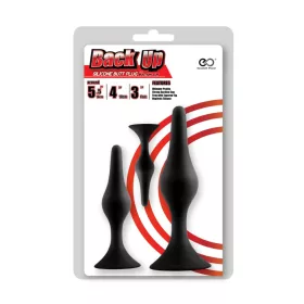   Backup 3", 4", 5,5" Silikon-Buttplug mit Absaugnapf (3 Stück in einem Set)
