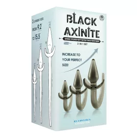 Schwarzes Axinite 3-in-1 Anal-Plug-Kit Set mit Schwanzdesign