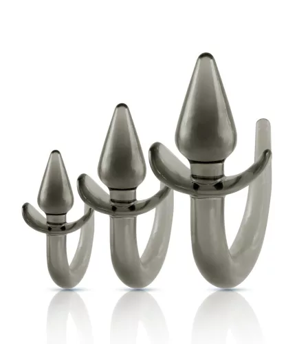 Schwarzes Axinite 3-in-1 Anal-Plug-Kit Set mit Schwanzdesign