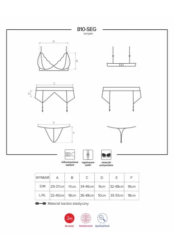 810-SEG-2 3-PC-Set weiß L/XL