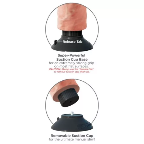 KING COCK - 25,5 CM-ES REZGŐ FARK GOLYÓS BŐRREL