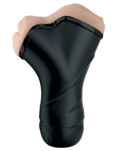 Double Penetration Vibrations Stroker Light/Black