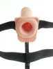 7" hohles Strap-On Licht/Schwarz