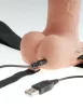 7" hohles Strap-On Licht/Schwarz