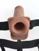 7" hohler Strap-On mit entfernter Beige/Schwarz