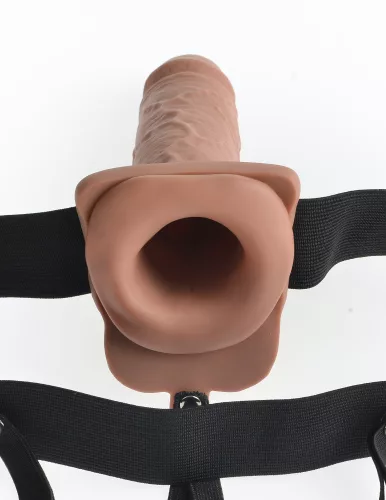 7" hohler Strap-On mit entfernter Beige/Schwarz