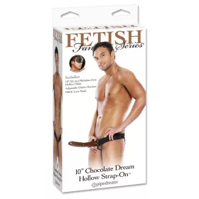 10" Chocolate Dream Hollow Strap-On Braun/Schwarz
