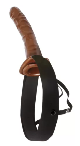 10" Chocolate Dream Hollow Strap-On Braun/Schwarz