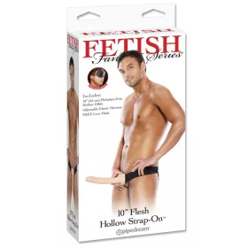 10" hohler Strap-On Licht/Schwarz