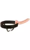 10" hohler Strap-On Licht/Schwarz