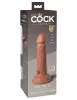 6" Dual-Density Vibrating Silicone Cock Tan