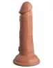 6" Dual-Density Vibrating Silicone Cock Tan