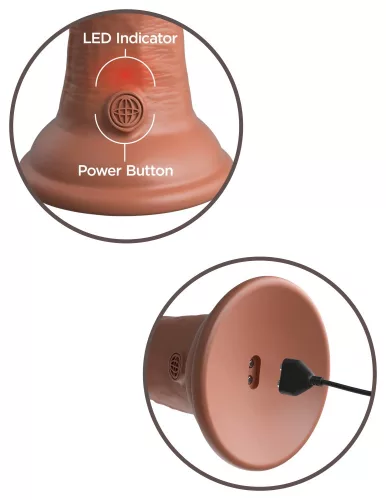 6" Dual-Density Vibrating Silicone Cock Tan