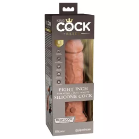 8" Dual-Density Vibrating Silicone Cock Tan