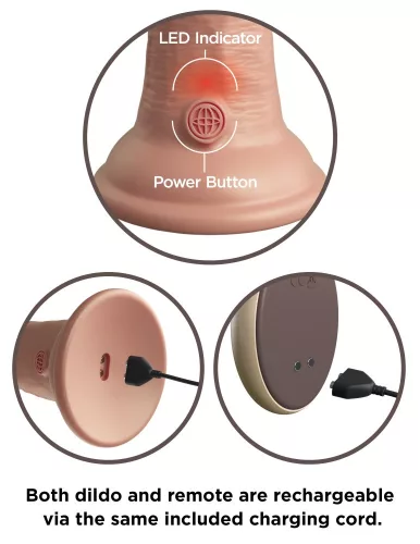 9" Dual-Density Vibrations-Silikon-Schwanz mit Fernlicht