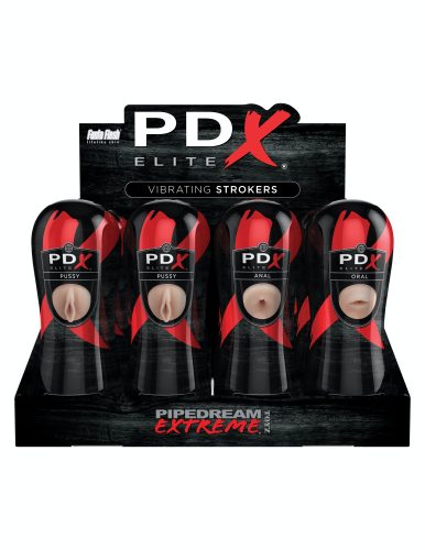 Pipedream Extreme Elite vibrierendes Stroker-Display – 12 PCS Licht/Schwarz