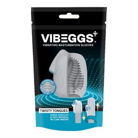   VIBEGGS – Twisty Tongues – Vibrierende Masturbationshülle – Weiß