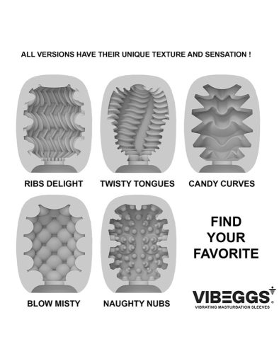 VIBEGGS – Twisty Tongues – Vibrierende Masturbationshülle – Weiß