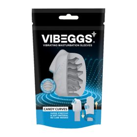   VIBEGGS – Candy Curves – Vibrierende Masturbationshülle – Weiß