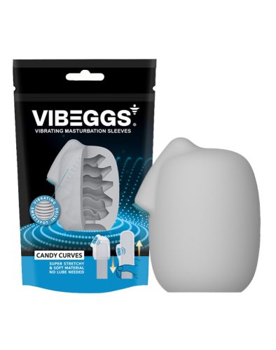 VIBEGGS – Candy Curves – Vibrierende Masturbationshülle – Weiß