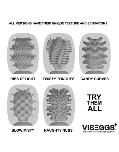 VIBEGGS – Candy Curves – Vibrierende Masturbationshülle – Weiß