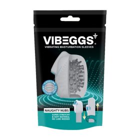   VIBEGGS – Naughty Nubs – Vibrierende Masturbationshülle – Weiß