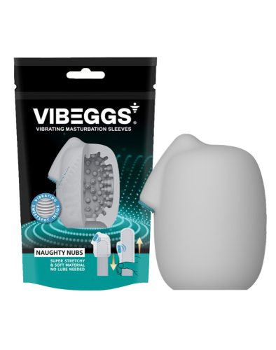 VIBEGGS – Naughty Nubs – Vibrierende Masturbationshülle – Weiß