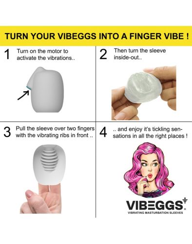 VIBEGGS – Naughty Nubs – Vibrierende Masturbationshülle – Weiß